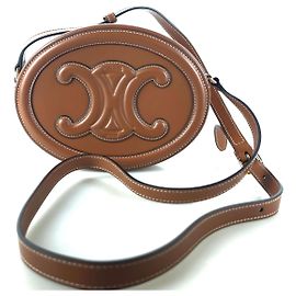 Céline Borsa a tracolla ovale in vitello liscio