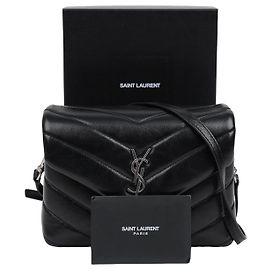 Autre Marque Borsa a Tracolla Lulu Toy in Pelle Nero Argento
