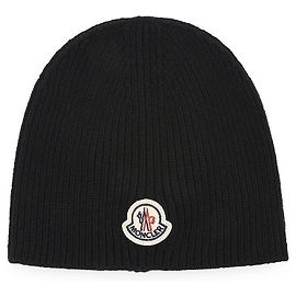Moncler Gorro de malha de lã canelada para homem