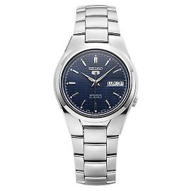Relógio automático Seiko de metal prateado para homem