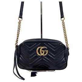 Gucci Borsa a tracolla piccola Marmont Matelassé Black