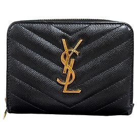 Autre Marque Portafoglio Compatto con Cerniera Monogram Nero