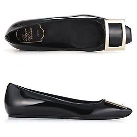 Roger Vivier Ballerines avec boucle en métal trompette