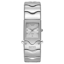 Diesel Orologio in metallo quadrato Closer da donna