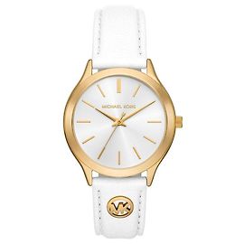Michael Kors Orologio in pelle Runway Slim da donna