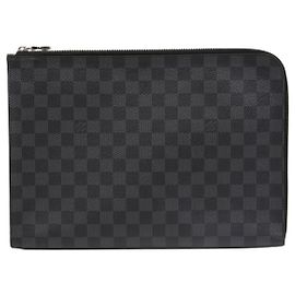 Louis Vuitton Pochette Jour GM Damier Graphite Canvas Clutch