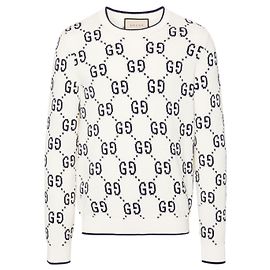Gucci GG Logo Wool Sweater Ivory