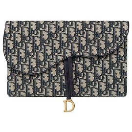 Dior Bolsa Saddle Blue Oblique Jacquard