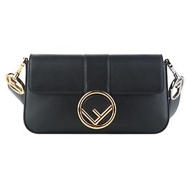 Fendi Borsa Baguette Gold Circle Logo