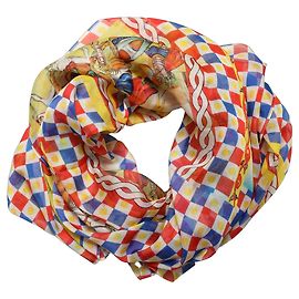 Dolce & Gabbana Lenço Carretto em seda multicolor