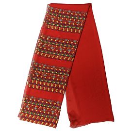 Dolce & Gabbana Xale estola lenço de seda vermelho com estampa geométrica