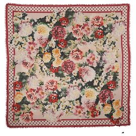 Dolce & Gabbana Estola bufanda de cachemira floral multicolor