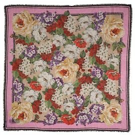 Dolce & Gabbana Pañuelo Foulard de Cachemira Floral Multicolor