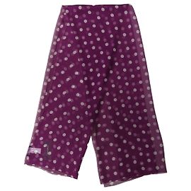 Dolce & Gabbana Châle étole écharpe à pois blanc et violet