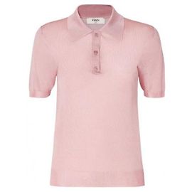Fendi Poloshirt aus Viskose Hellrosa