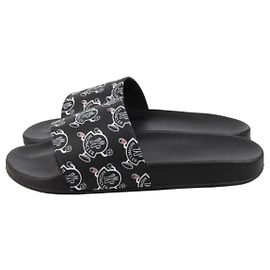 Moncler Ciabatte Basil Logo Slide Slipper Black