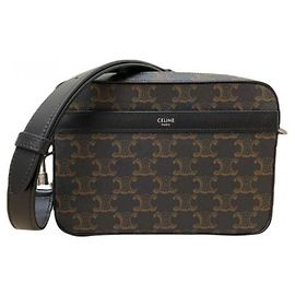 Céline Small Messenger in TRIOMPHE Canvas and Calfskin