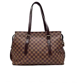 Borsa tote Louis Vuitton Damier Chelsea in pelle marrone