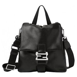 Sac bandoulière Fendi Flux noir en cuir de veau