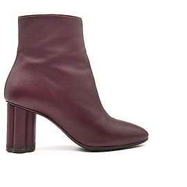 Botines Flower Salvatore Ferragamo de piel burdeos
