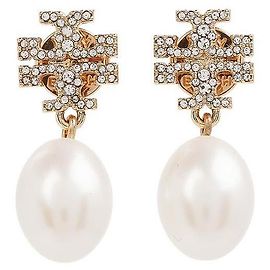 Tory Burch Orecchini Kira Pavé Pearl Drop da donna