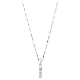 Maison Martin Margiela Collana in argento con anello logo inciso