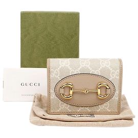Gucci Horsebit GG Supreme Kartenetui Beige