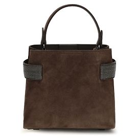 Brunello Cucinelli Borsa Bos Taurus in pelle di vitello marrone