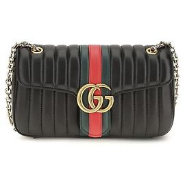 Gucci Borsa a tracolla Bos Taurus in pelle di vitello nera
