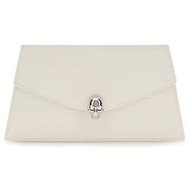 Alexander Mcqueen Bolso de mano Bos Taurus en piel de becerro blanca