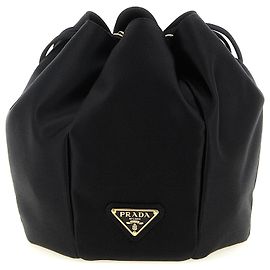 Prada Borsa a tracolla in viscosa nera