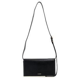 Jil Sander Bolsa crossbody em couro preto