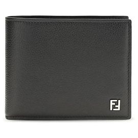 Fendi Black Calf Leather Bos Taurus Wallet