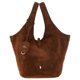 Ralph Lauren Braune Shopper-Tasche aus Rindsleder