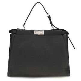 Fendi Black Calf Leather Bos Taurus Shoulder Bag