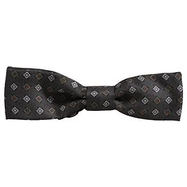 Dolce & Gabbana Papillon regolabile geometrico grigio scuro da uomo
