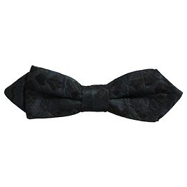 Dolce & Gabbana Papillon regolabile da uomo, motivo Paisley nero e verde