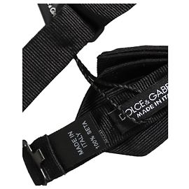 Dolce & Gabbana Papillon regolabile in % seta nera da uomo