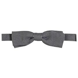 Dolce & Gabbana Papillon regolabile pied-de-poule bianco e nero