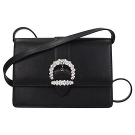 Jimmy Choo Borsa crossbody in pelle nera