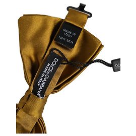 Dolce & Gabbana Papillon regolabile da uomo, Senape, % Seta