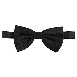 Dolce & Gabbana Men Dark Gray Silk Brocade Adjustable Neck Papillon Bow Tie