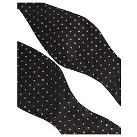 Dolce & Gabbana Papillon regolabile a pois bianchi grigio scuro