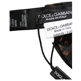 Dolce & Gabbana Papillon regolabile grigio scuro a fantasia puntinata