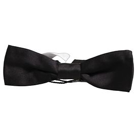 Dolce & Gabbana Men Black % Silk Adjustable Neck Papillon Bow Tie
