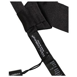 Dolce & Gabbana Pajarita ajustable de seda negra para hombre