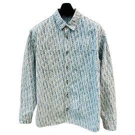 Dior Oblique Denim Hemd Blau