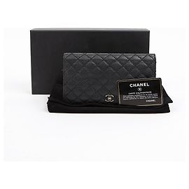Chanel Caviar CC Logo Langer Geldbeutel