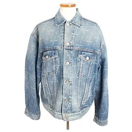 Balenciaga Multi-Logo Denim Jacket