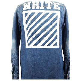 Giacca di jeans Off White blu